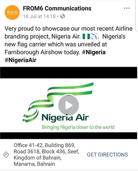company? designed a CHECK: the logo by Was Nigeria FACT Air Bahraini Yes